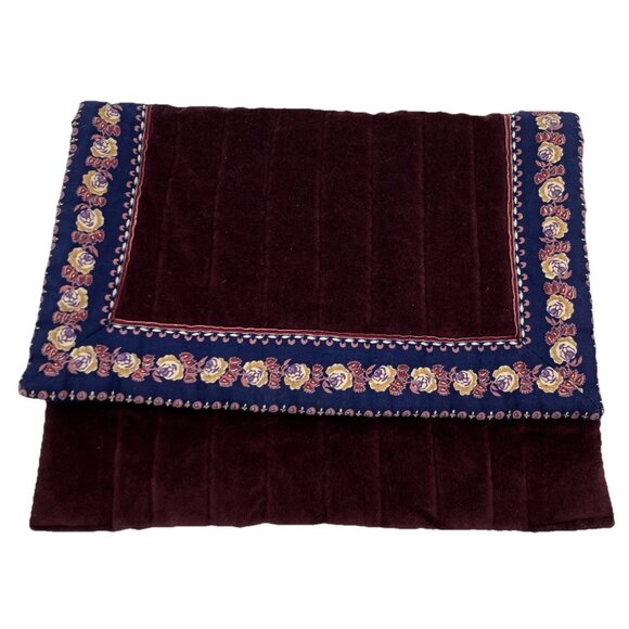 Vintage Suttles & Seawinds  Velvet Clutch Womens Handmade Quilt Envelope Handbag - Picture 1 of 10